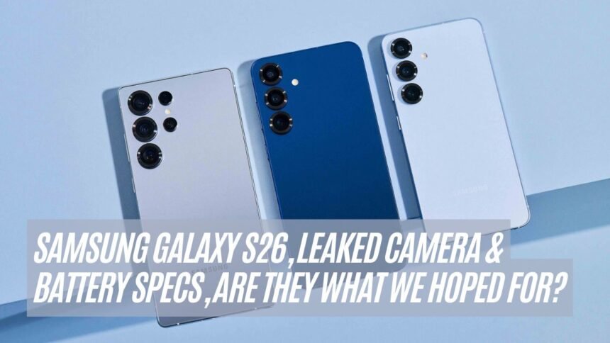 Samsung Galaxy S26, Leaked Camera & Battery Specs, Are They What We Hoped For