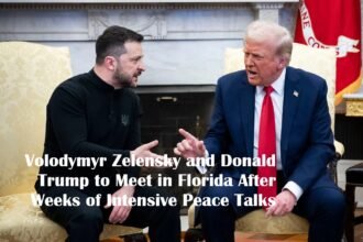 Volodymyr Zelensky and Donald Trump