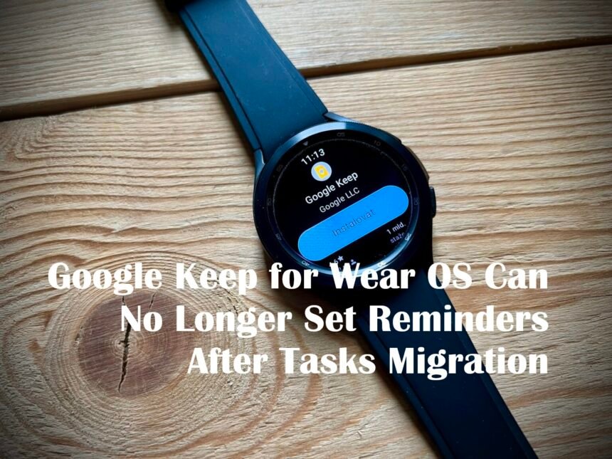 Google Keep for Wear OS
