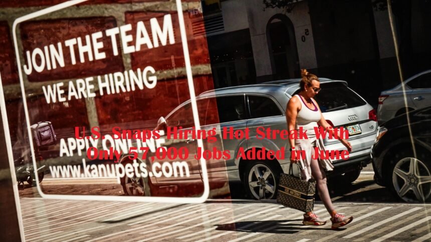U.S. Snaps Hiring